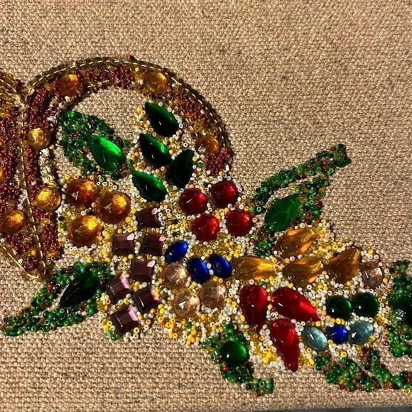 Vintage Caron of Houston Beaded Cornucopia Purse - Picture 3 of 14